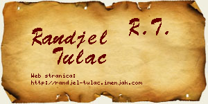 Ranđel Tulać vizit kartica